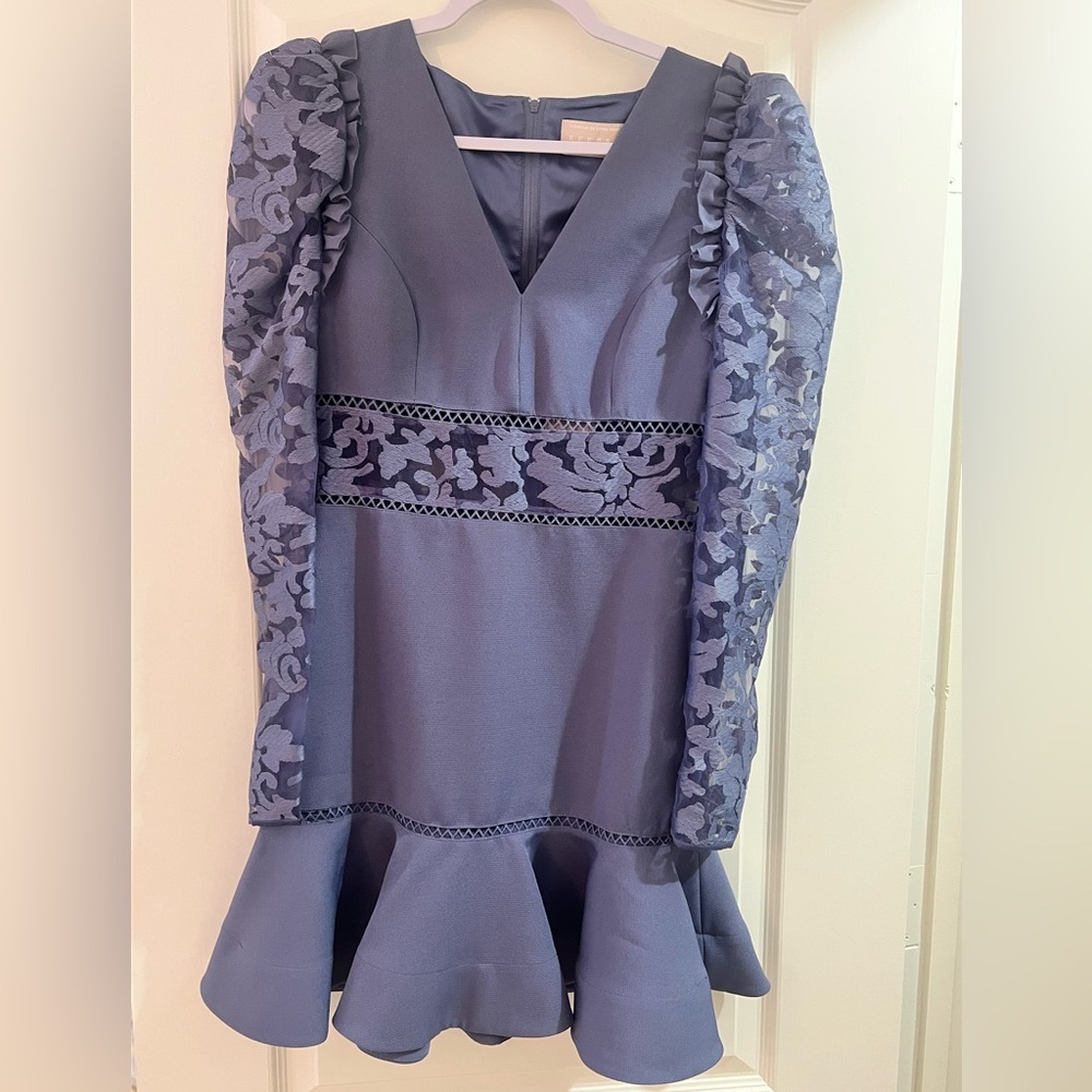 Keepsake blue/purple lace dress